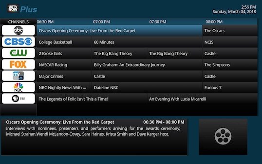 Screen Shot 2018 03 04 at 2.56.40 PM - Live Stream The Oscars on Kodi with USTVnow Plus (90th Academy Awards)