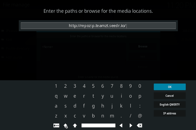 add Kryptikz ZT Kodi Build source url