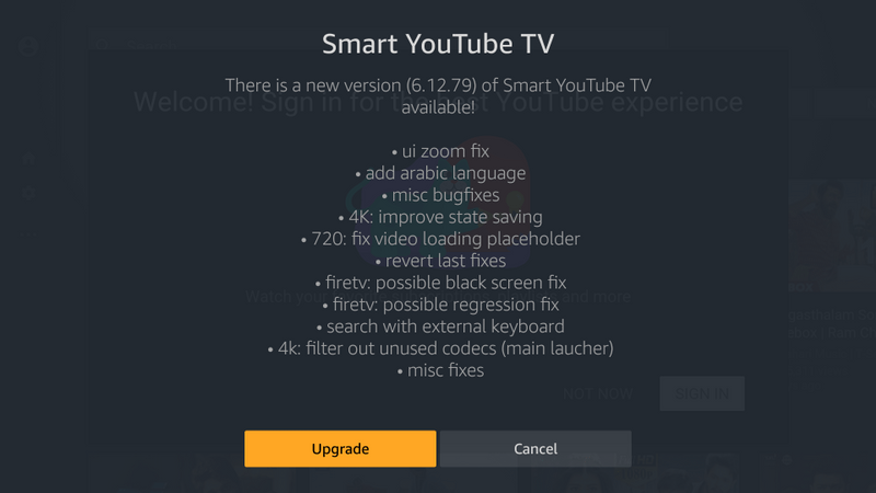 how to update youtube on firestick