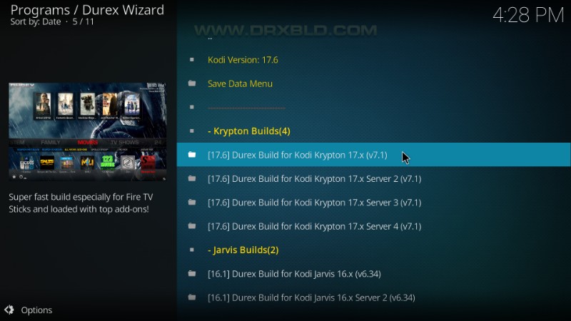 durex build for kodi krypton