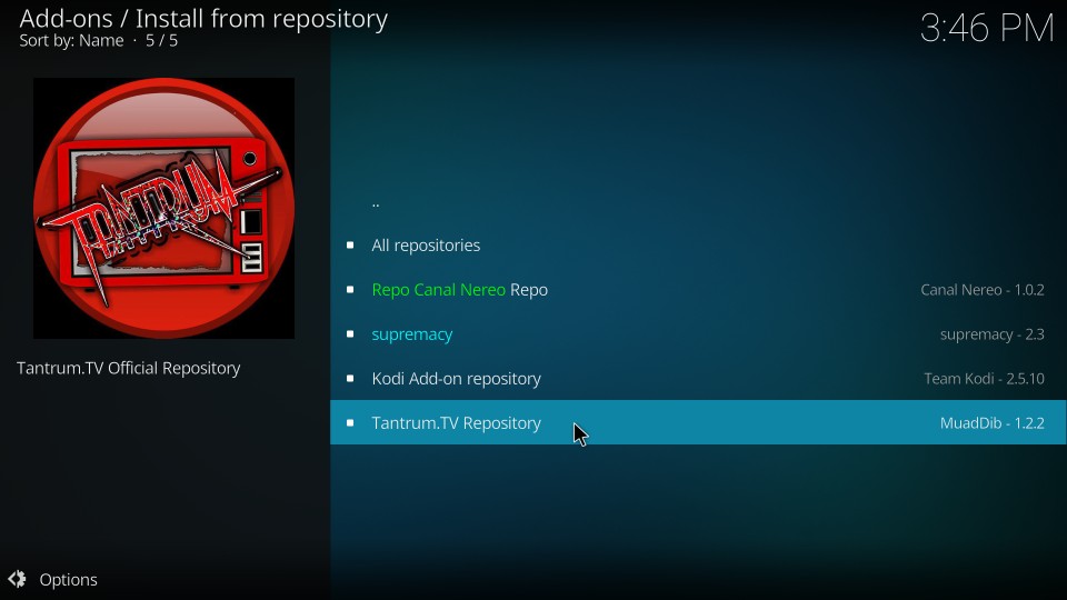 open tantrum repo for Trepidation kodi addon