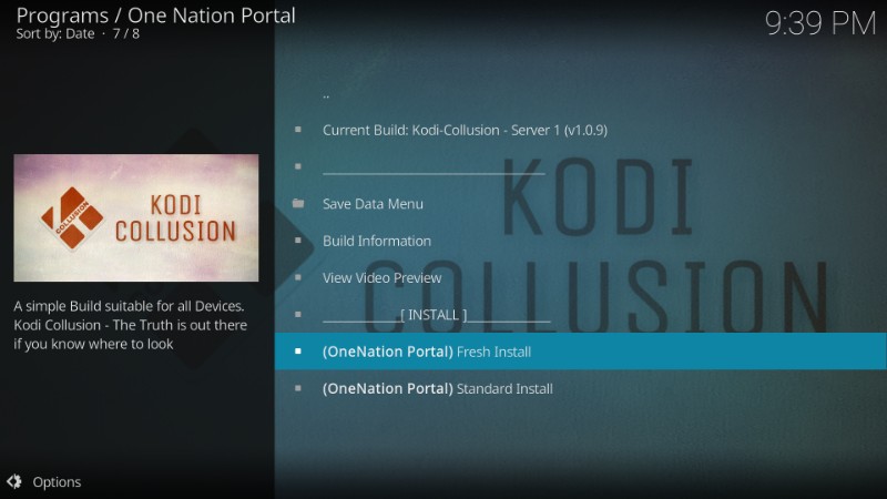 kodi collusion fresh install guide