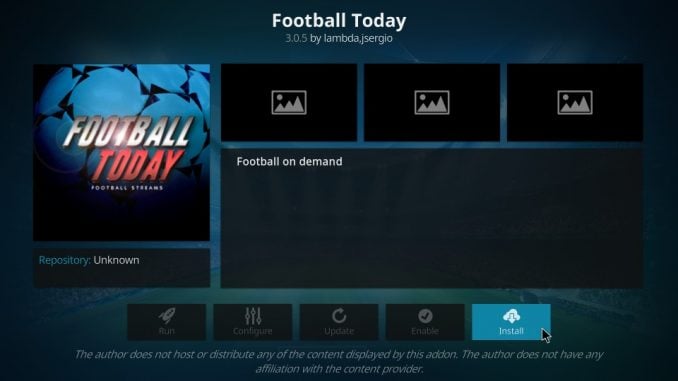 How to Install Football Today Addon on Kodi 17.6 Krypton