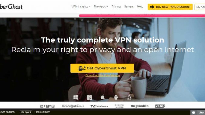 CyberGhost VPN homepage