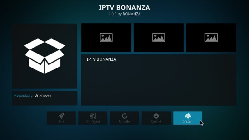 how to install IPTV Bonanza on kodi