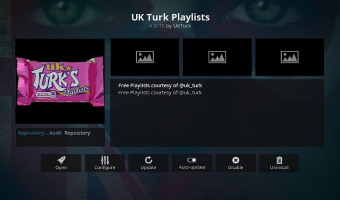 UK Turk Playlists Cartoon Kodi Addon