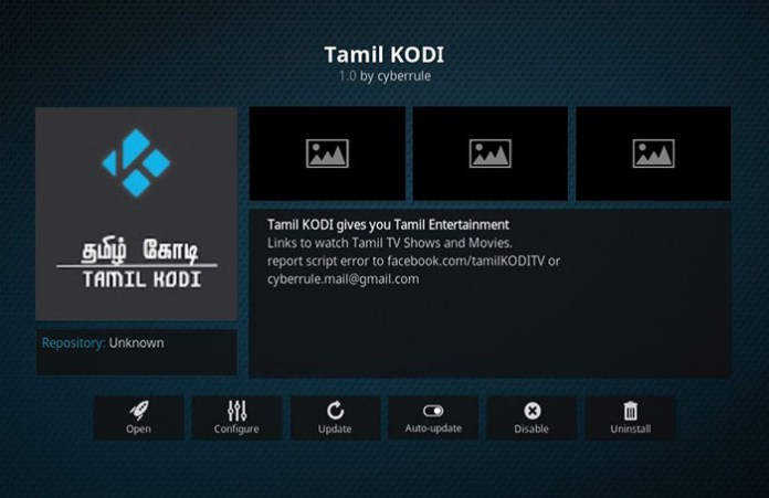 Tamil Kodi Kodi Addon