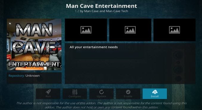 Man Cave Entertainment Addon Guide