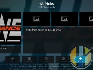 1A Picks Addon Guide - Kodi Reviews