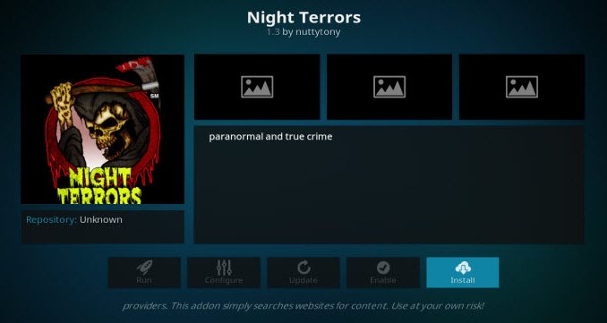 Night Terrors Addon Guide - Kodi Reviews