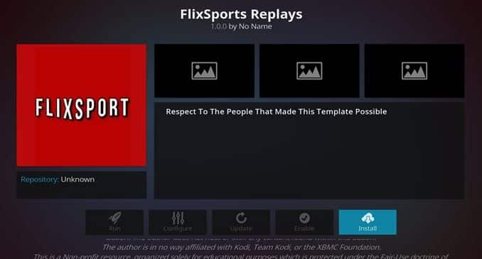 FlixSport Replays Addon Guide - Kodi Reviews