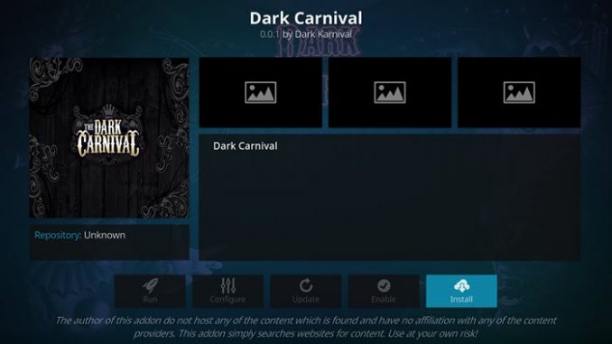 Dark Carnival Addon Guide - Kodi Reviews