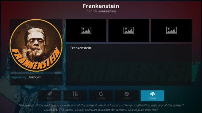 Frankenstein Addon Guide - Kodi Reviews