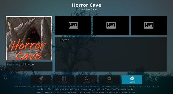 Horror Cave Addon Guide - Kodi Reviews