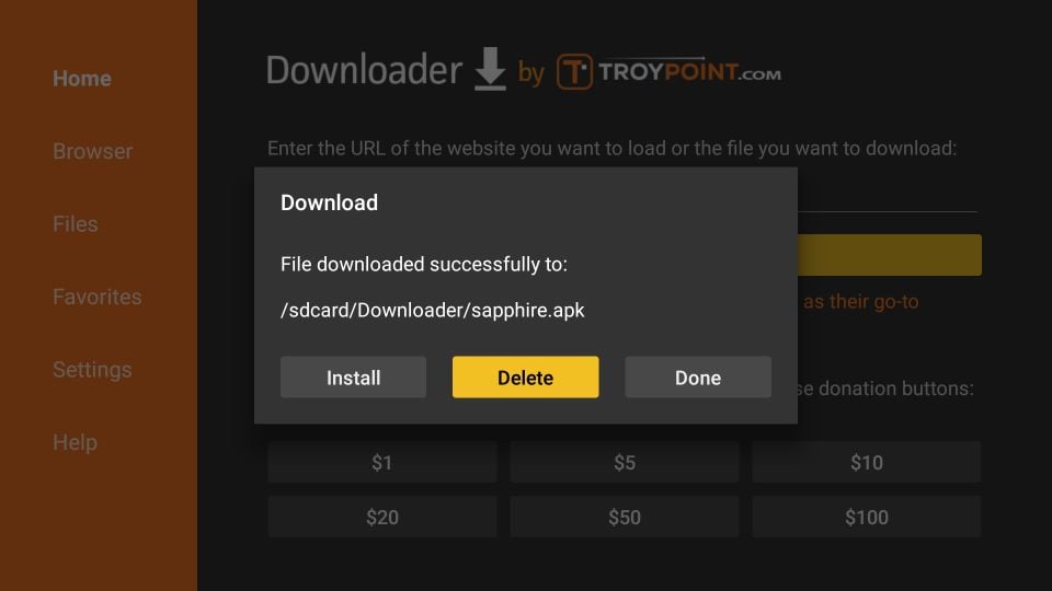 download sapphire secure iptv on Firestick