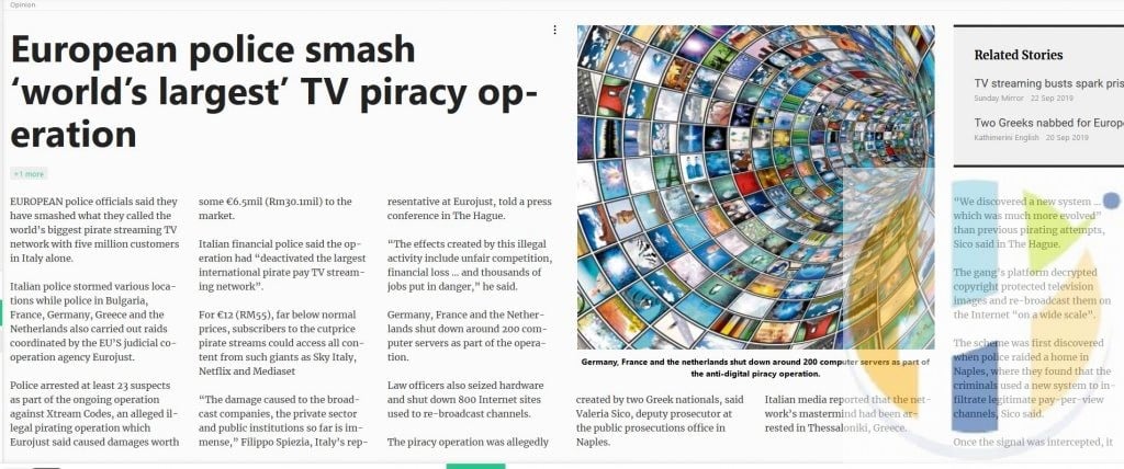 European police smashed worlds biggest pirate streaming tv network