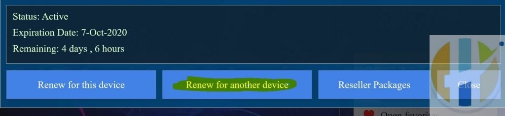 renew for another device