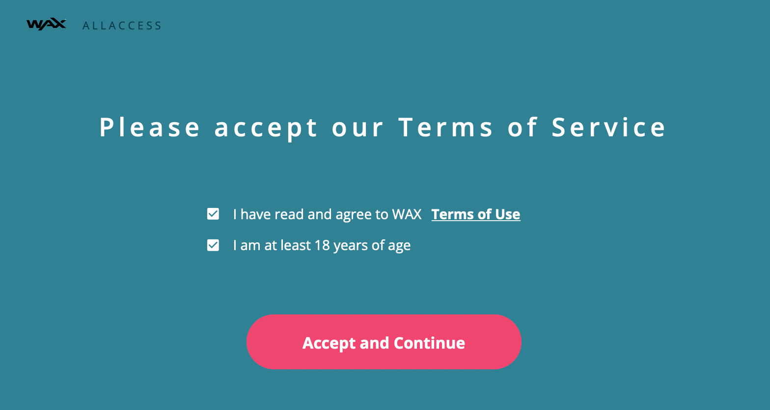 wax wallet accept terms of service - 08