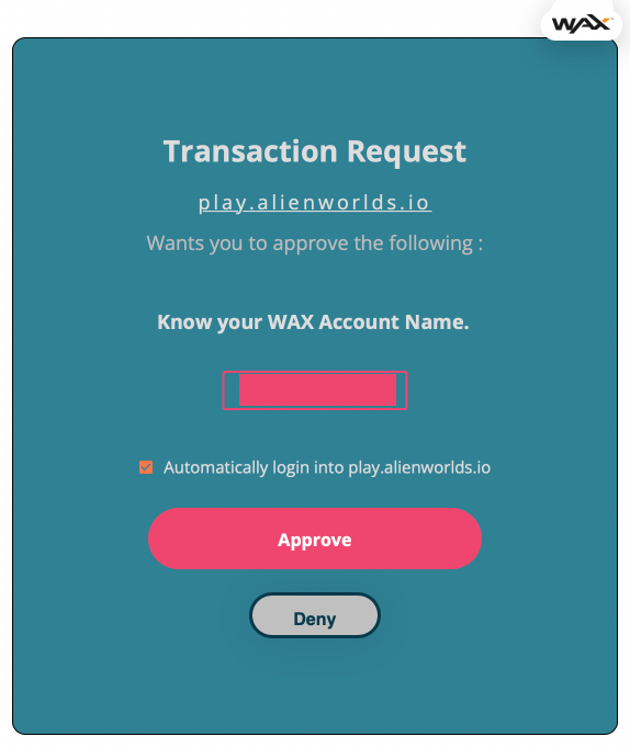 wax wallet approve transaction request - 10