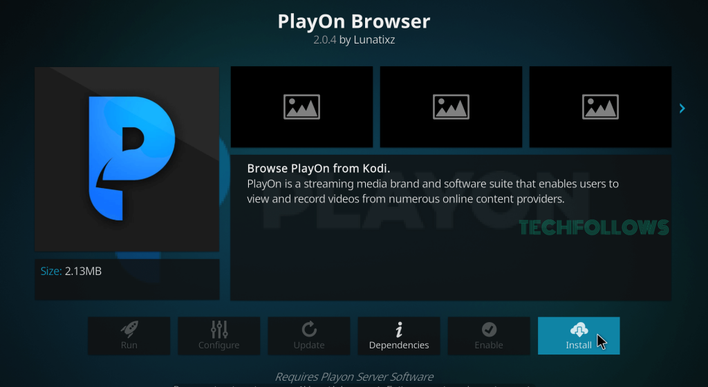 PlayOn Code Addon