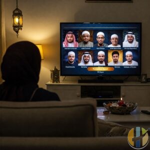 Ramadan watching TV with iptv