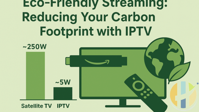 Eco-Friendly Streaming: Reducing Your Carbon Footprint with IPTV