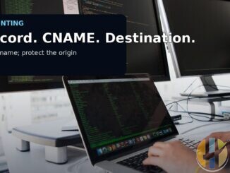 Real developer workstation photograph used to explain DNS pointing and destination records.