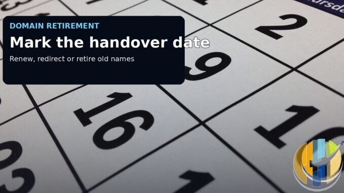 Real calendar close-up used for domain-renewal and retirement dates.