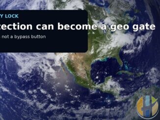 Real Earth photograph with a country-lock/geo-gate caption.