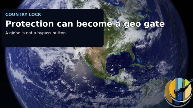 Real Earth photograph with a country-lock/geo-gate caption.