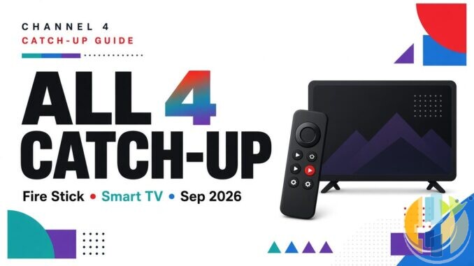 Fire Stick and smart TV with Channel 4 free catch-up and Channel 4+ labels.