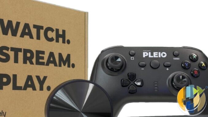 Netgem PLEIO streaming puck, remote and gamepad kit; Fibrus TV Freely box September 2026