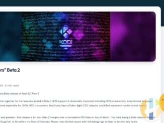 Official kodi.tv news post announcing Kodi 22 Piers Beta 2, dated 5 September 2026