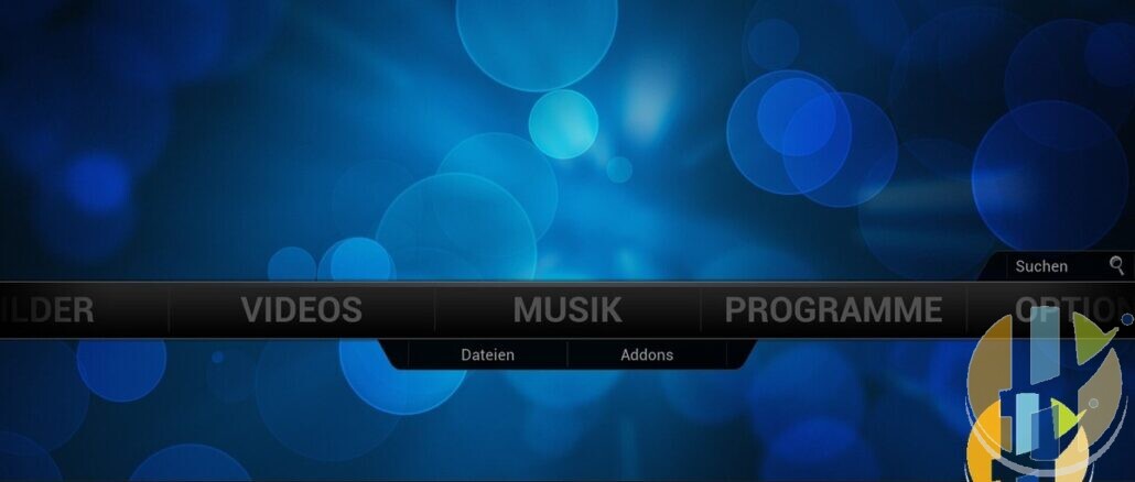 Real official Kodi Confluence skin homescreen from a stock install — local media library UI, no third-party pirate repository panels.