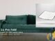 Pixel 11 Pro Fold foldable phone on green sofa as sofa tablet, husham.com stamp, September 2026