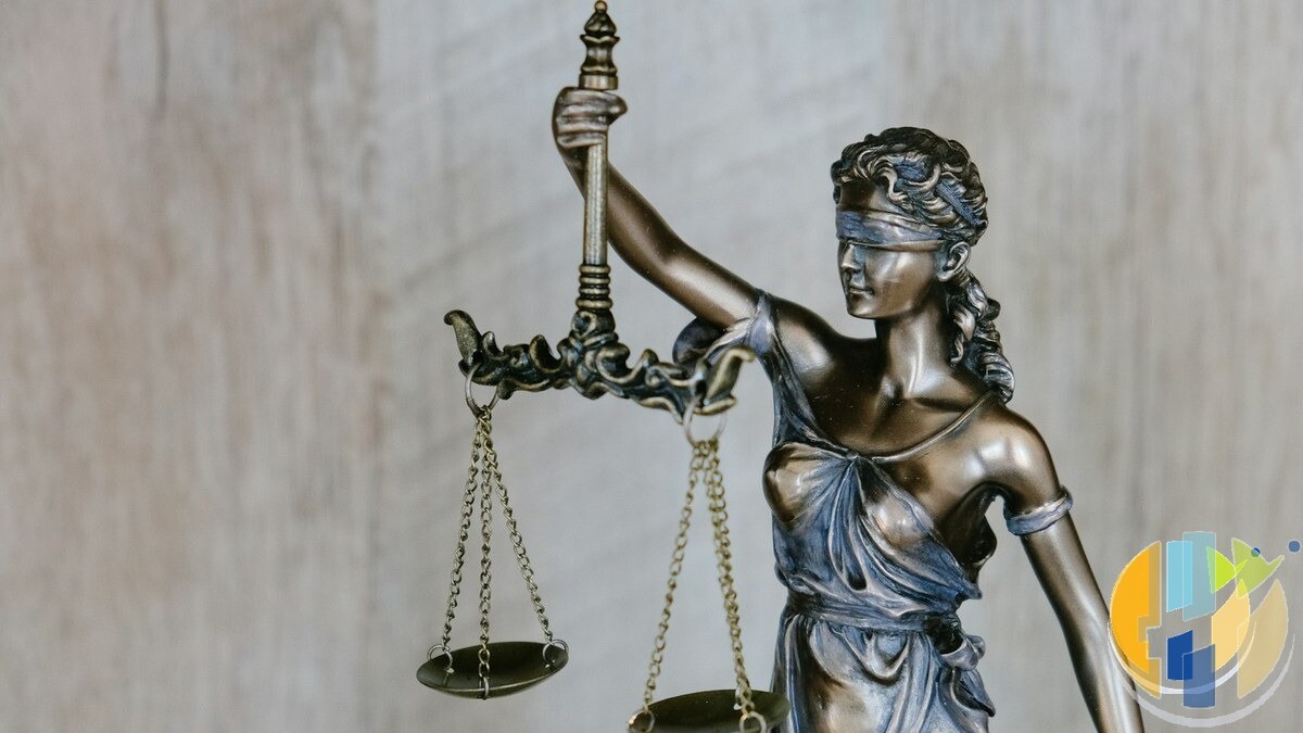Lady Justice statue with scales, documentary legal still for Florida IPTV injunction story