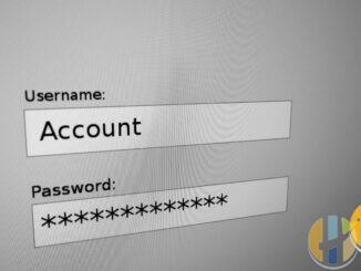 Close-up of a login form with a username field reading Account and a masked password field