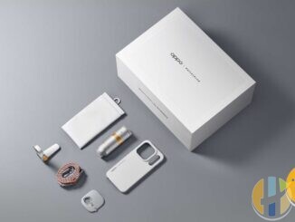 OPPO Hasselblad Teleconverter Kit contents laid out next to its box, official OPPO product image