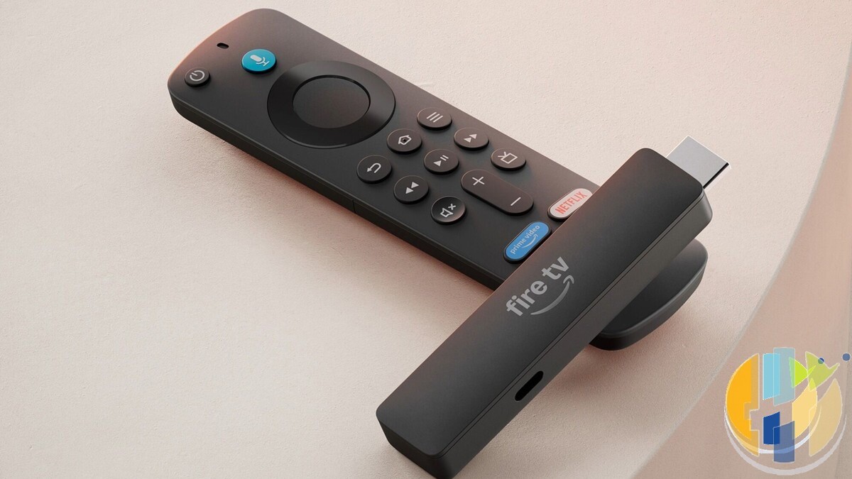 Amazon Fire TV Stick HD 2026 with fire tv lettering and a USB-C port, shown with an Alexa Voice Remote