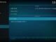 Kodi 21 Settings, Services, Caching page showing buffer mode, memory size, read factor and chunk size